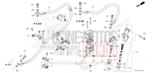 REAR BRAKE MASTER CYLINDER CRF1100DN de 2022